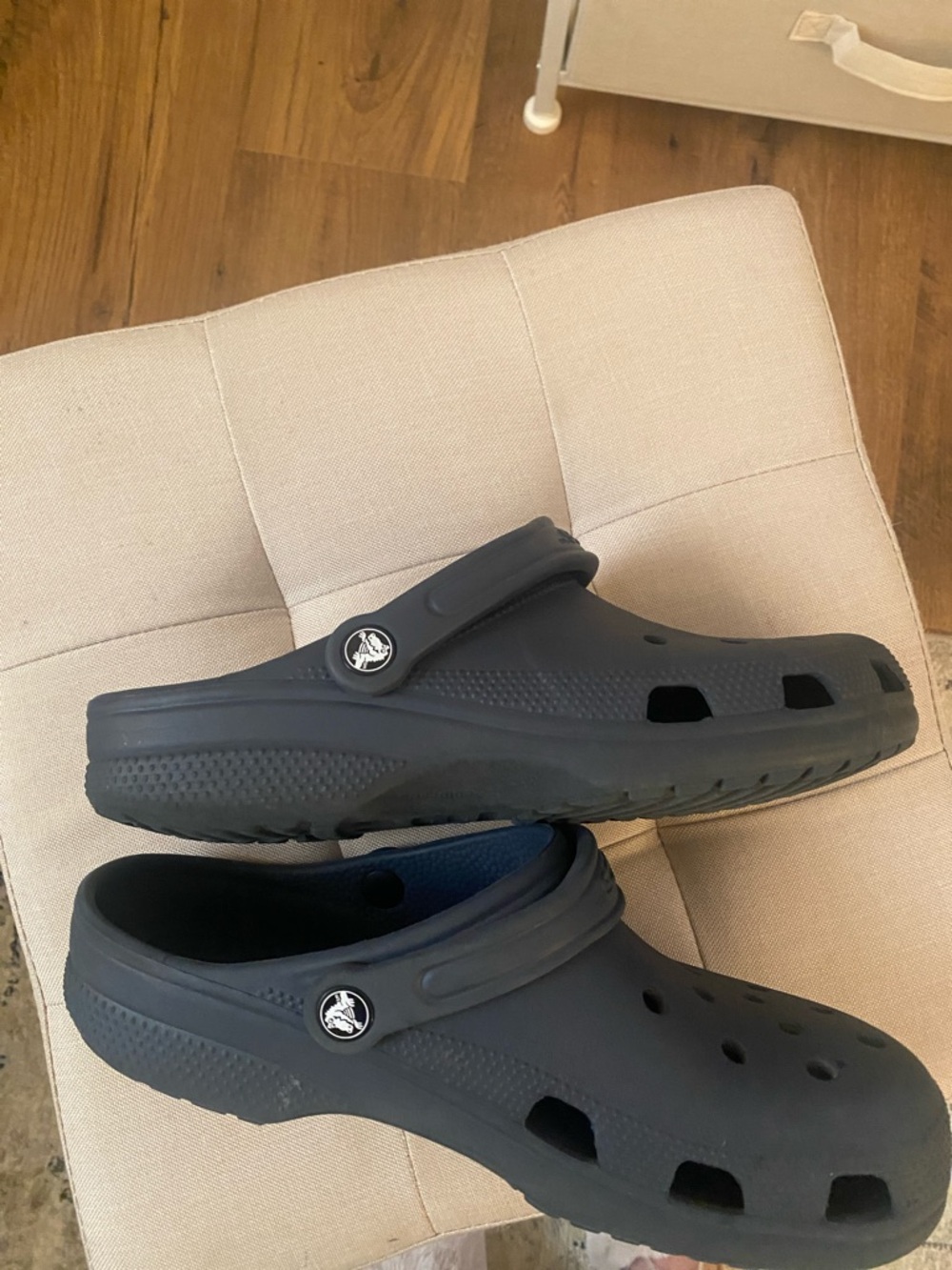 CROCS Men’s Slip-On Sandals - Dark Blue Size 10/Women’s 8 - Picture 5 of 6